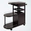 Chariot utilitaire multi-rangement à roulettes avec finition espresso H 35,85 po x l 31,56 po x P 14,40 po