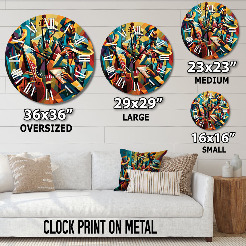 Horloge murale Jazz Performance On Stage I - Music Jazz, Grand