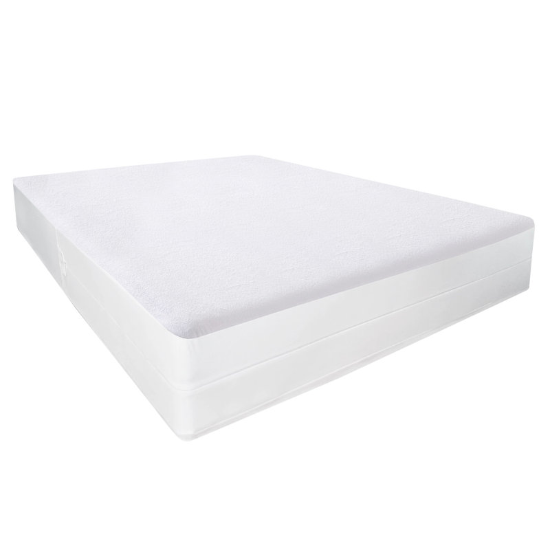 Protecteur de matelas à fermeture à glissière avec porte allergène et imperméable, Très grand californien