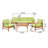 Hulda Acacia 6 - Person Patio Conversation Set with Cushions-48567369
