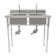 39.3" L x 23.6" W Free Standing Bar Sink with 2 Faucets