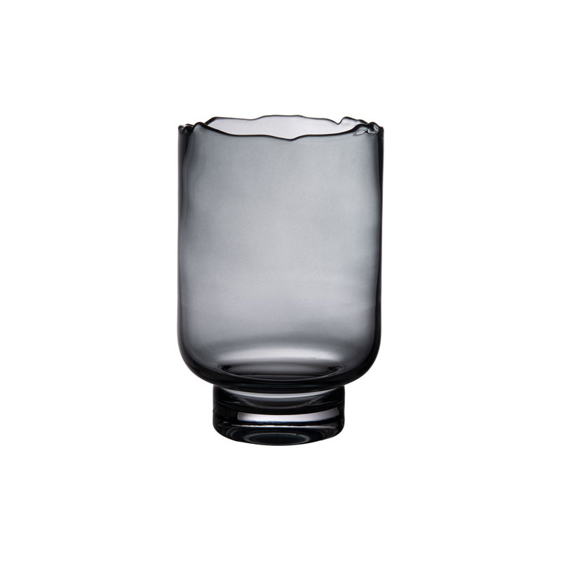 Rozanna Smoke Hurricane Glass Med, 9.06" H x 6.1" W x 6.1" D