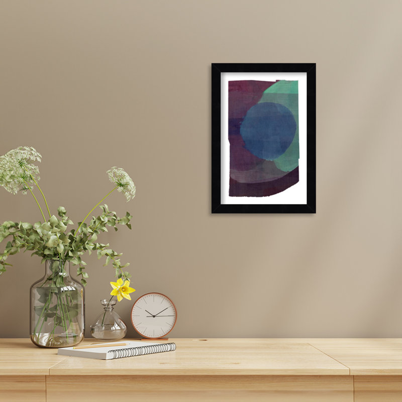 «Interwoven Hues» par Grieco, impression sur bois encadrée, Noir Svelte, H 13 po x l 9 po