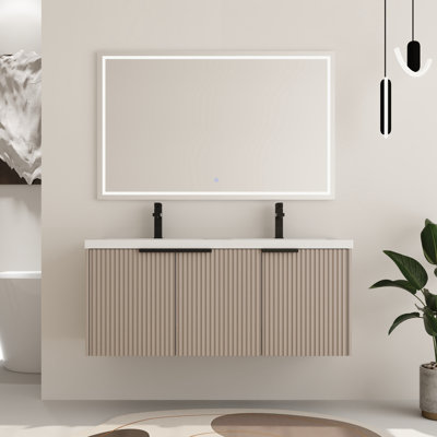 Bathroom Vanity Set with Resin Sink Top