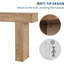 Table d'entrée en bois avec tiroirs, tables de canapé de 47 pouces derrière le canapé, console industrielle pour entrée, salon, vestibule, couloir, table d'entrée couleur chêne