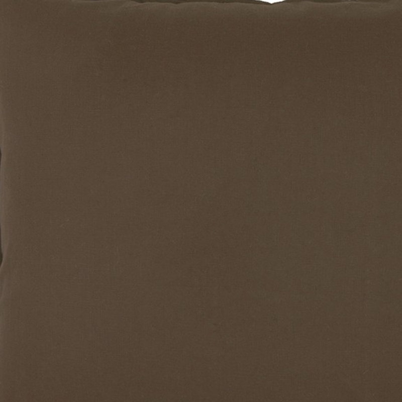 Solid Colour Flange Edge Throw Pillow, Brown