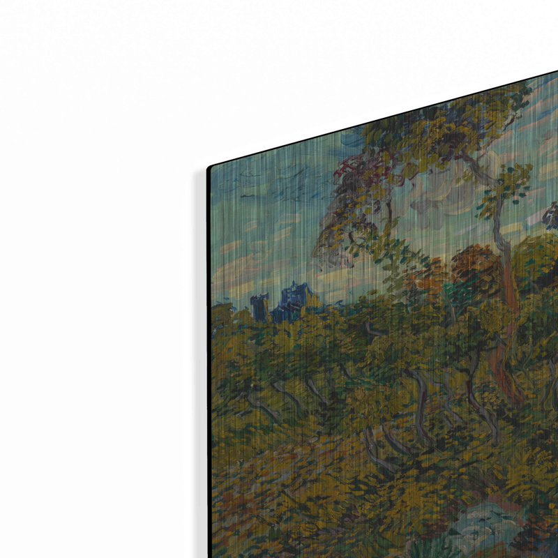 «Sunset At Montmajour 1888» par Vincent Van Gogh, art mural en métal, H 12 po x l 16 po