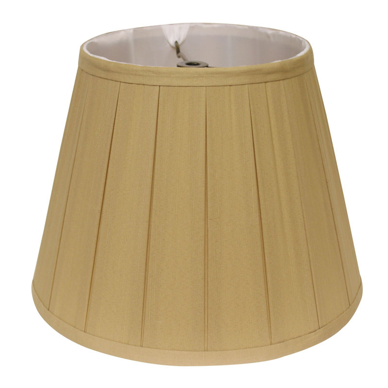 Abat-jour shantung Primrose, Chameau, 9" H x 14" W x 14" D