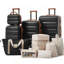 Ensemble de valises Hardshell en ABS - Valises légères et durables avec deux roues pivotantes-130603980