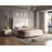 Wauseon King Size Modern Corduroy Upholstered Bed with 65'' Tall Headboard & Solid Wood Legs, White-14536593-9268978