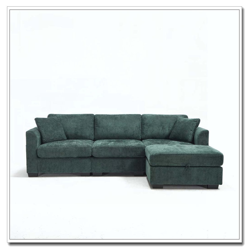 Canapé de rangement moderne avec port USB double, Vert