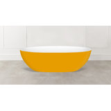 Barcelona 70.875" x 34.125" Freestanding Soaking Bathtub in Volcanic Limestone with Overflow Hole