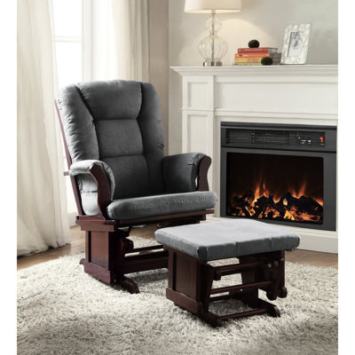 Chaise chaleureuse et accueillante en microfibre grise