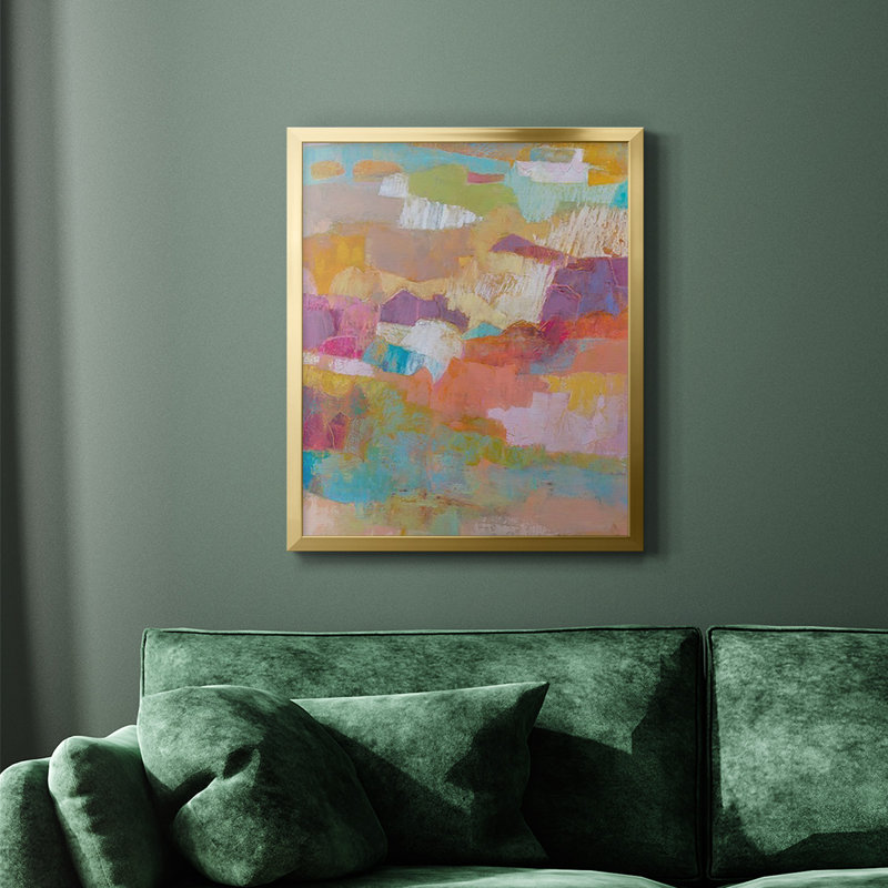 Toile de qualité supérieure Kindill II, prête à être accrochée, Or, H 20 po x l 16 po