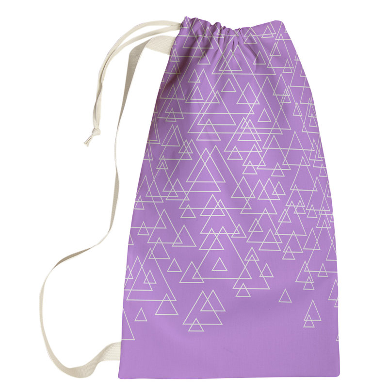Sac à linge à triangle dispersé, Petit (H 64 po x l 20 po x P 1,5 po), Mauve