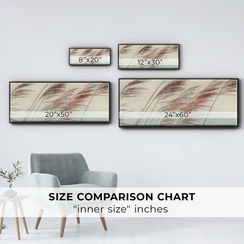 Windy II- Framed Canvas, 8" H x 20" W