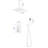 Ceiling Mounted 16" Shower Configuration - Air Injection Delivers Wonderful Bathing Experience, Brass & Sus304 Stainless, White Bath Shower, With Head, Hand 59" Hose, Bracket, Valve Mounting-126673652
