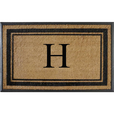 Butters 30" W x 48" L Monogrammed Coir Door Mat