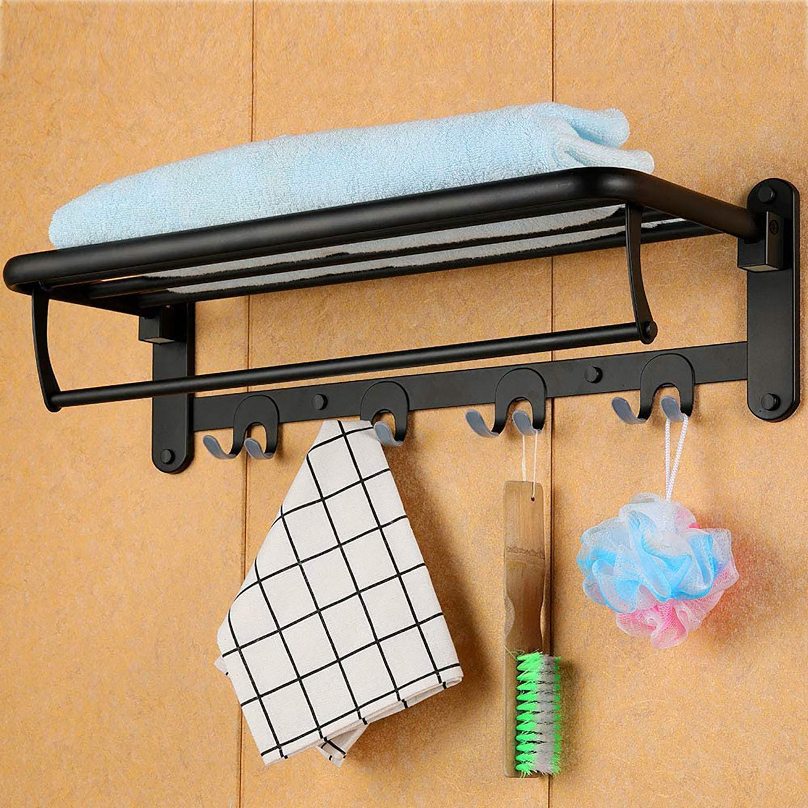 BINNBOX Foldable Towel Rack For Bathroom Wall Mounted - Wayfair Canada