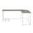 L-Shape Rectangular Computer Desk, Gray and White-780629572