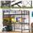 Loft Bed with Desk, Metal Twin Loft Bed Frame with Charging Station / LED/ Drawers-1641704411