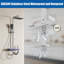 Over‑the‑Door Hanging Shower Caddy, SUS304 Stainless Steel Bathroom Organiser, No‑Drilling Storage Shelf