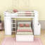 Lit superposé en bois avec bureau, tablettes et garde-robe-230391130-230391131