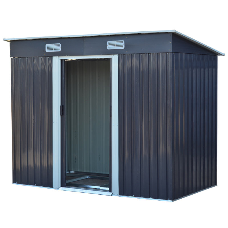 4x8FT Metal Pent Roof Garden Tool Shed
