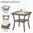 Outdoor Wicker Side Table,20X20x20 Inch All Weather Rattan Small Patio Table Square End Table For Pool Balcony Deck Porch, Brown