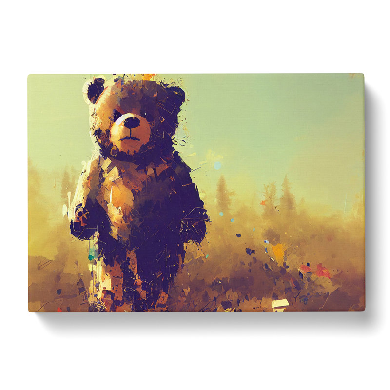 Teddy Bear Painting Vol.1 Abstract - Wrapped Canvas Print, 35cm H x 50cm W x 3cm D