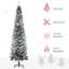 Arbre de Noël artificiel mince enneigé avec branches réalistes et 492 pointes-1663164033