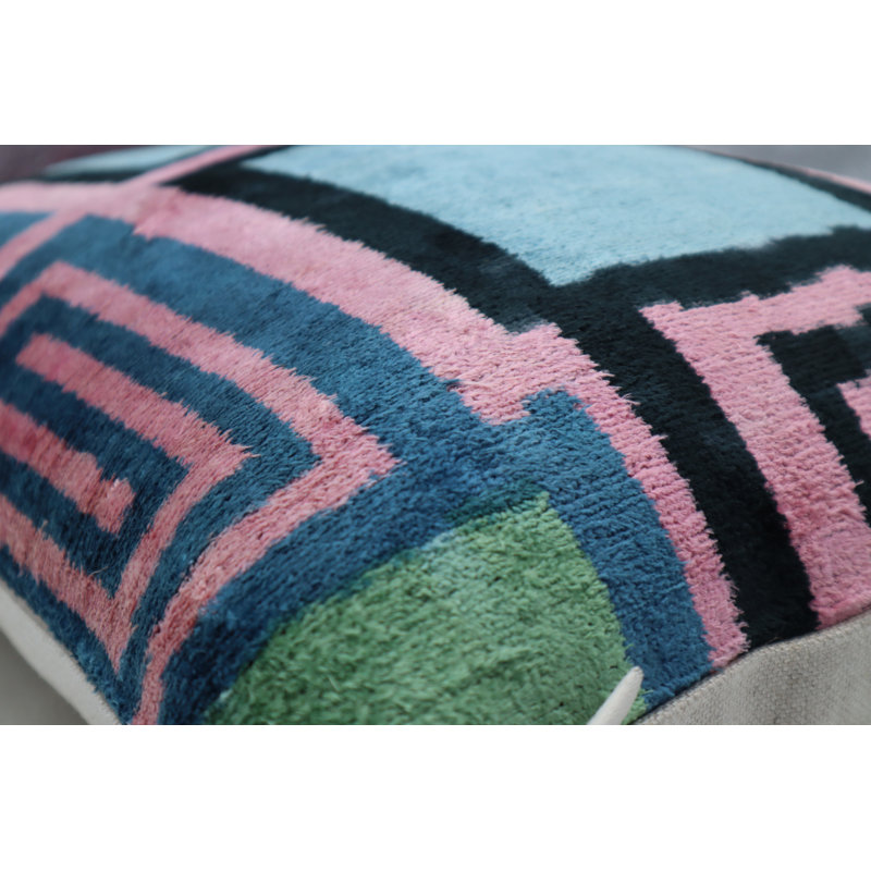 Lumbar Pillow Cover & Insert, Pink/Blue/Black