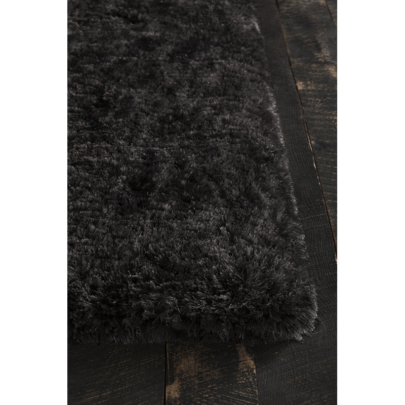 Chandra Rugs Giulia Collection Plush Modern Contemporary Hand-Woven Silver White Grey Shag Polyester Pile Material Handmade Area Rug