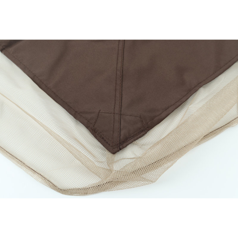Auvent de remplacement pour pavillon de jardin 10 pi x 10 pi - Double niveau, protégé, imperméable, enveloppant, patio brun à plusieurs niveaux, eau, entourant