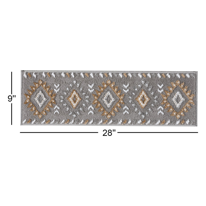 Tapis d'escalier antidérapant Javion, Beige