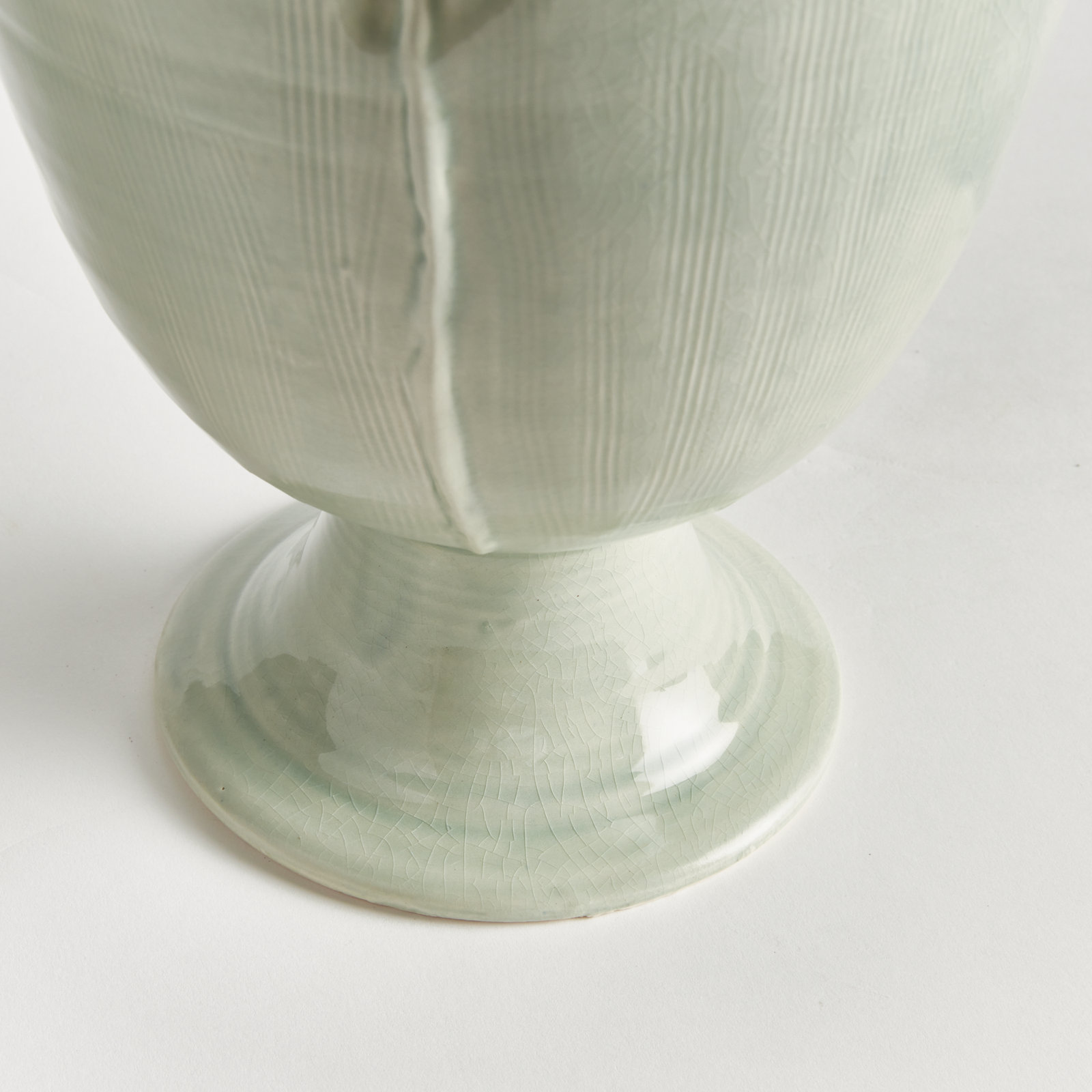Rachana Handmade Ceramic Table Vase, 13.25" H x 11.5" W x 11.75" D, Celadon