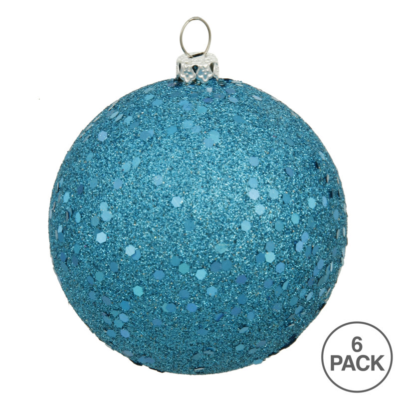 Ornement boule 4 po, Turquoise
