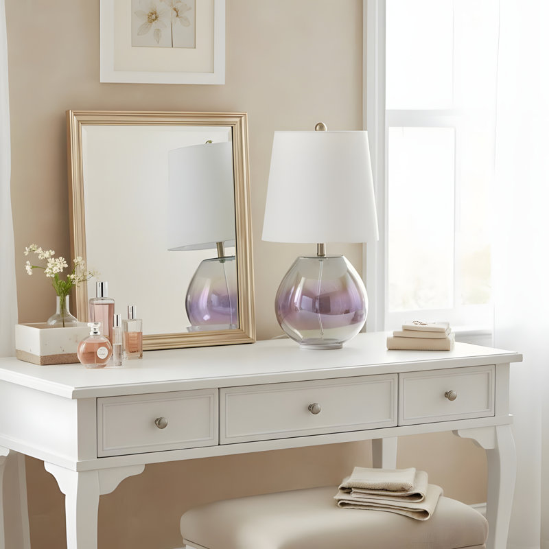 Ranier Iridescent Glass Table Lamp