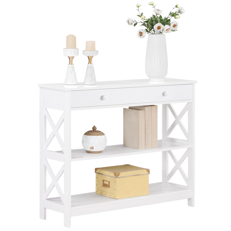 Console 39,5 po Toyna, Blanc, Blanc