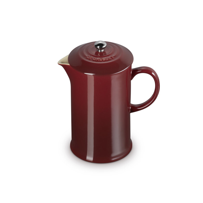 Le Creuset Stoneware Cafetiere with Metal Press, Garnet