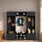 Hall Tree With Bench And Storage Cabinets, Entryway Organizer With Hooks, Seating, And Anti-Tip Kit, Durable Mdf Construction-2009453777