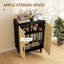 Buffet Bernerd avec 2 portes en rotin et buffet avec tablettes réglables-928233420