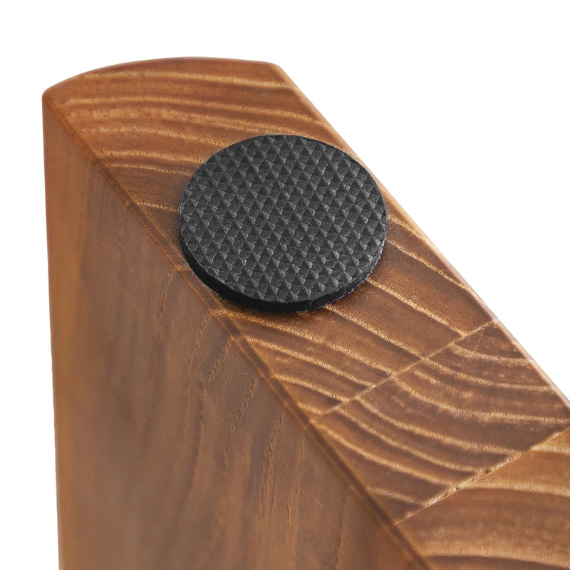 Banc en bois massif Beitnes, Bois foncé - bois d'orme, 17.7" H x 47.2" W x 12.6" D
