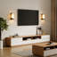 Ensemble de 2 appliques murales câblées avec verre transparent, luminaire de meuble-lavabo moderne pour miroir, chambre à coucher, salon et couloir