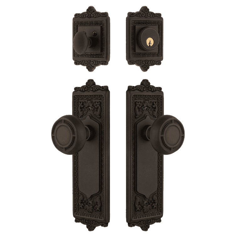 Nostalgic Warehouse Egg & Dart Entry Set with Mission Knob