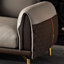 Causeuse coussin en cuir véritable kaki café-607477351-607477344