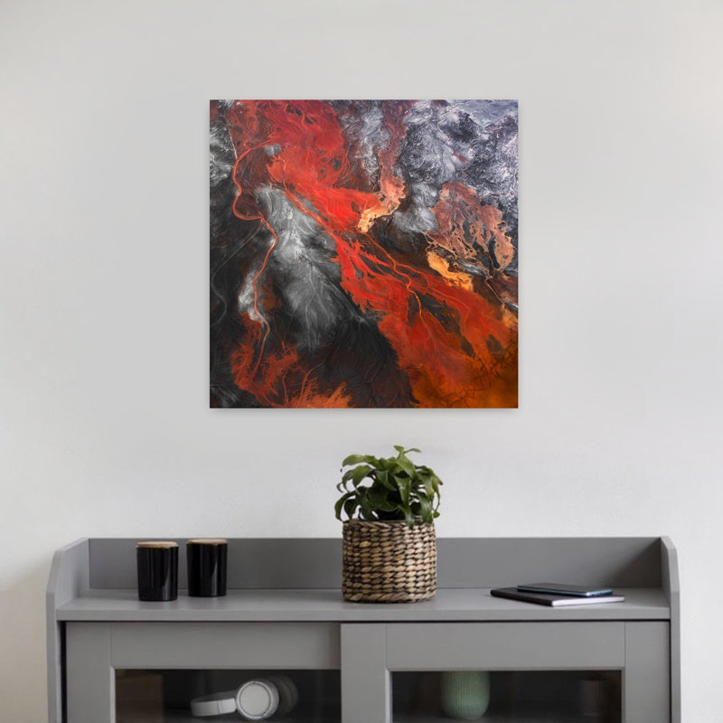 Art contemporain, art moderne abstrait, H 18" x l 18"