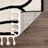 Davyd Abstract Machine Woven Polypropylene Area Rug in White-762072270