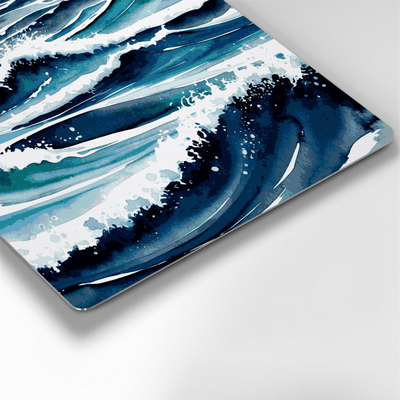 Art mural bleu nautique bleu nautique, H 16 po x l 16 po
