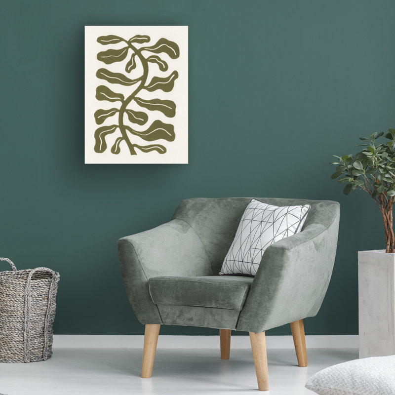 Art sur toile, vert olive, H 32 po x l 24 po